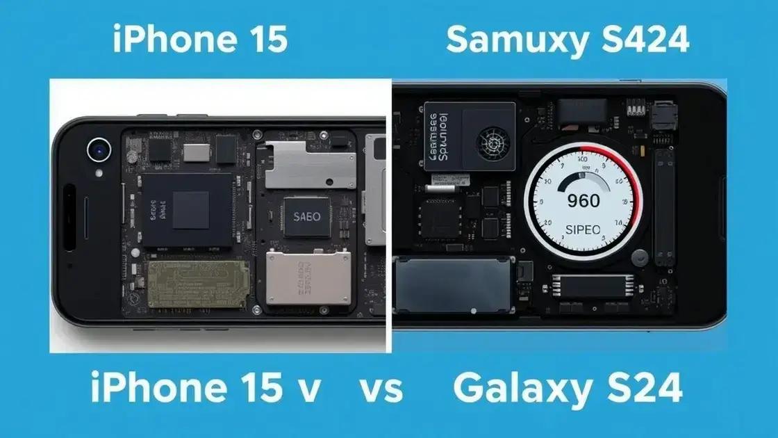 Desempenho: iPhone 15 vs Galaxy S24 Desempenho: iPhone 15 vs Galaxy S24