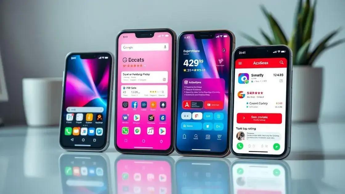 Comparativo dos aplicativos mais baixados Comparativo dos aplicativos mais baixados