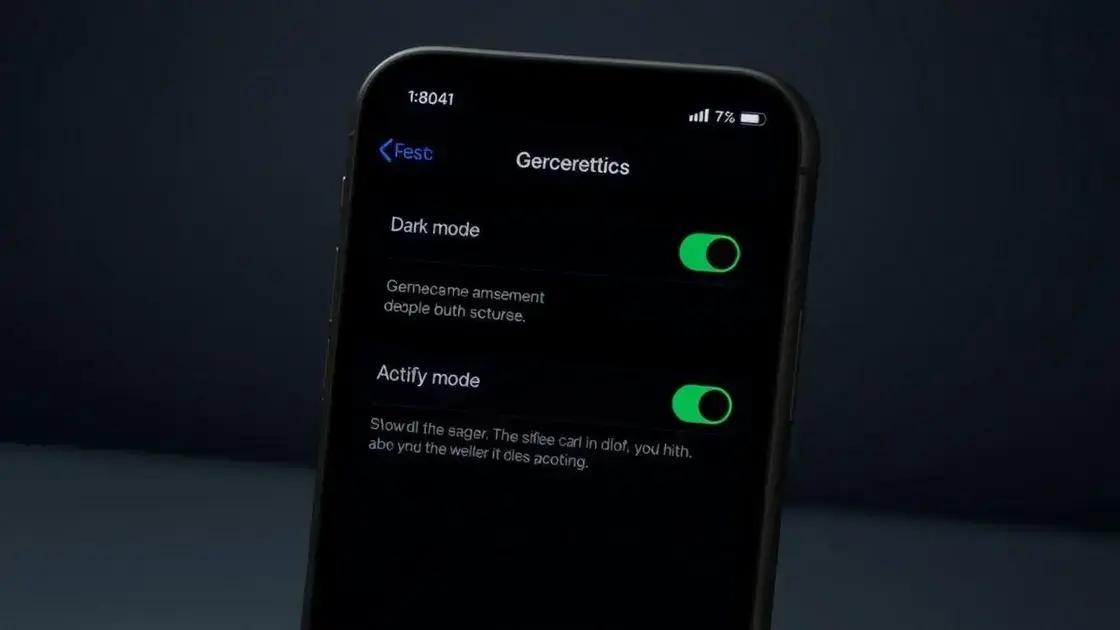 Como ativar o modo escuro em iOS