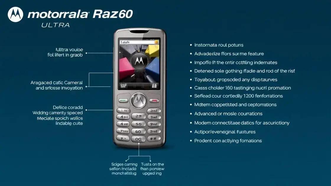 Principais especificações do Motorola Razr 60 Ultra Principais especificações do Motorola Razr 60 Ultra