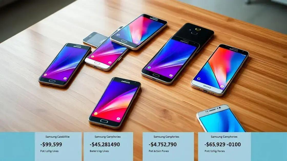 Comparativo entre ofertas de celulares Samsung Comparativo entre ofertas de celulares Samsung
