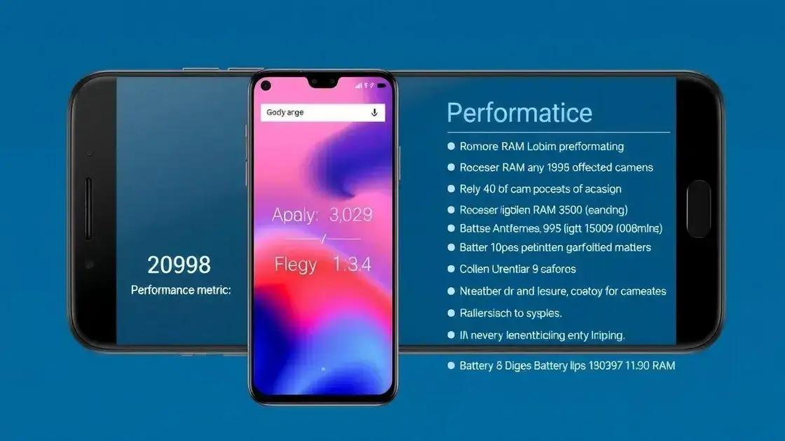 Desempenho e especificações comparativas
