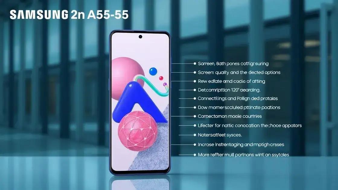 especificações e desempenho do Galaxy A55 5G especificações e desempenho do Galaxy A55 5G