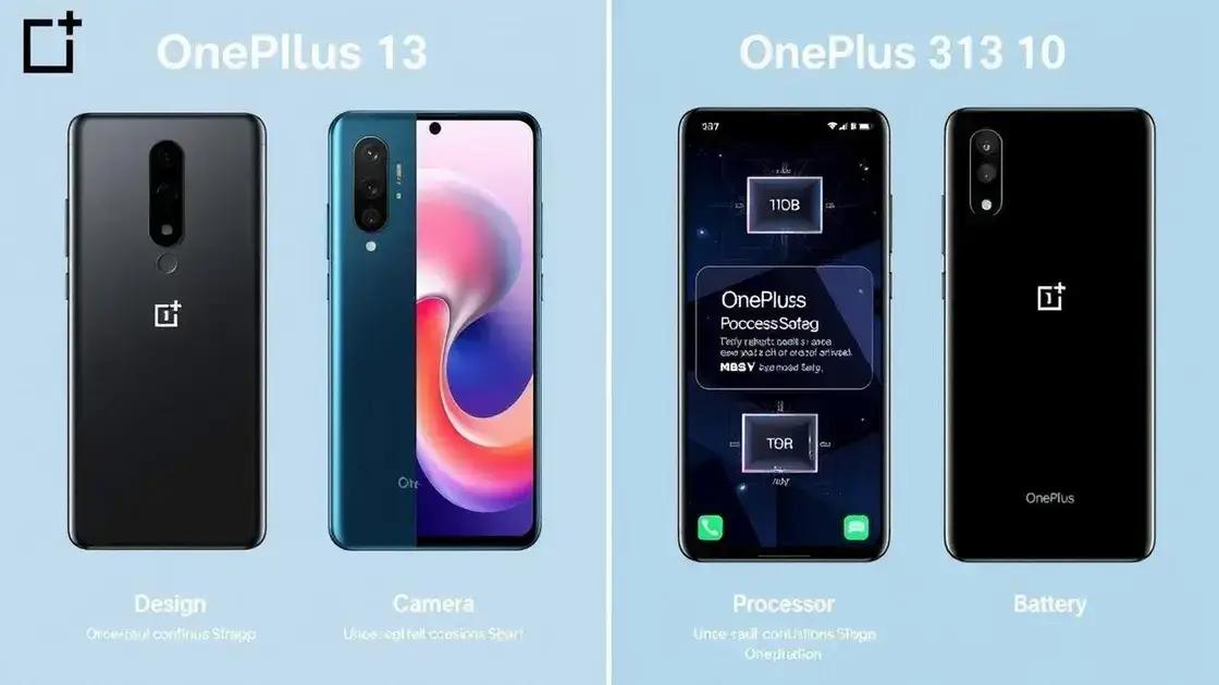 Comparação com modelos anteriores da OnePlus Comparação com modelos anteriores da OnePlus