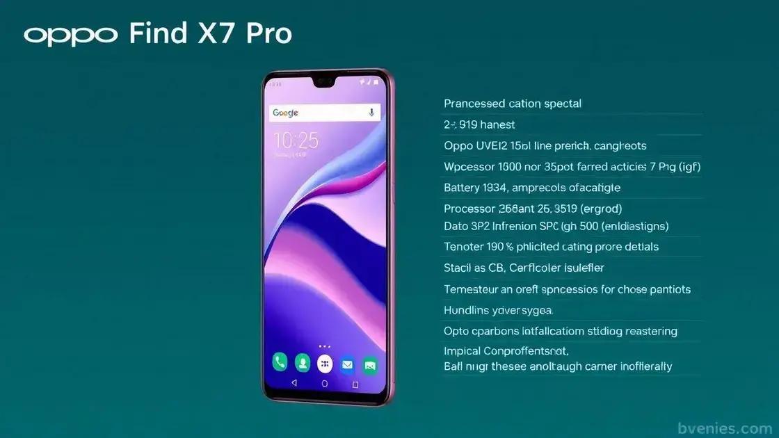 Especificações técnicas do Oppo Find X7 Pro Especificações técnicas do Oppo Find X7 Pro