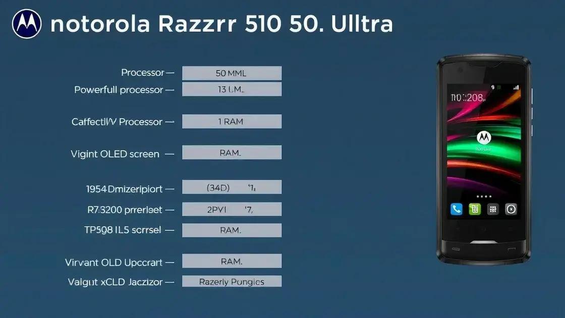 Especificações técnicas do Motorola Razr 50 Ultra