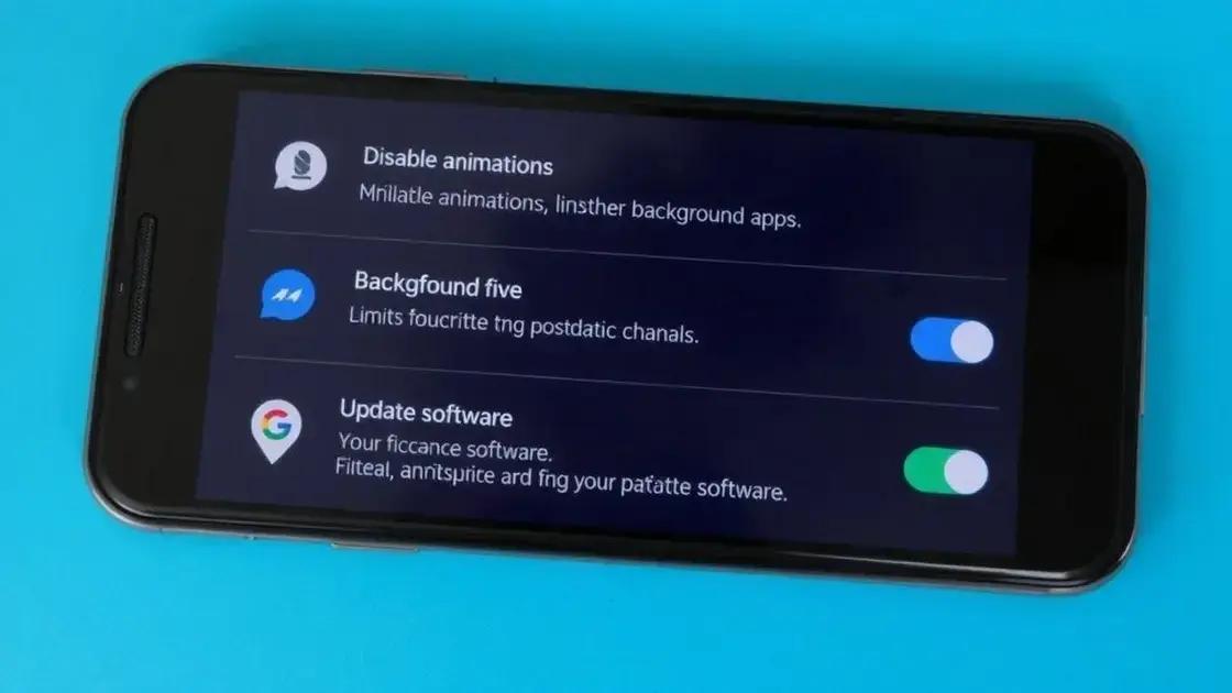 Dicas de configuração para melhorar a velocidade do smartphone