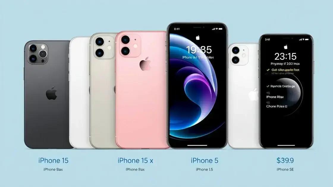 Comparativo de preços e recursos dos iPhones Comparativo de preços e recursos dos iPhones