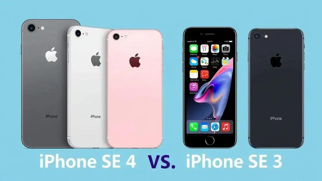 Diferenciais do iPhone SE 4 em relação ao SE 3 Diferenciais do iPhone SE 4 em relação ao SE 3
