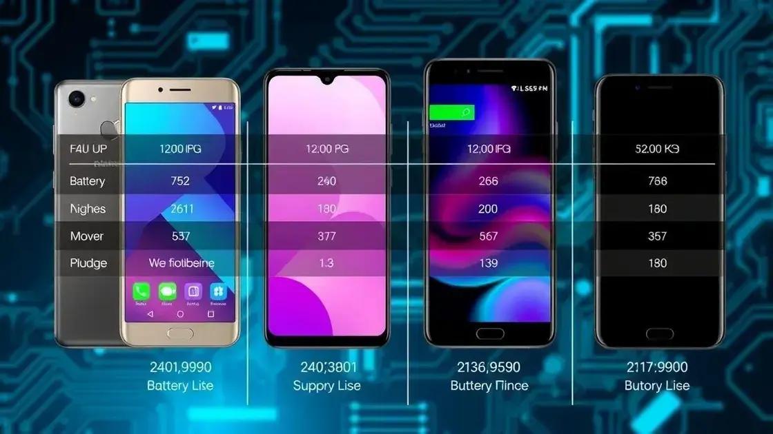 Comparativo entre celulares: autonomia e desempenho Comparativo entre celulares: autonomia e desempenho