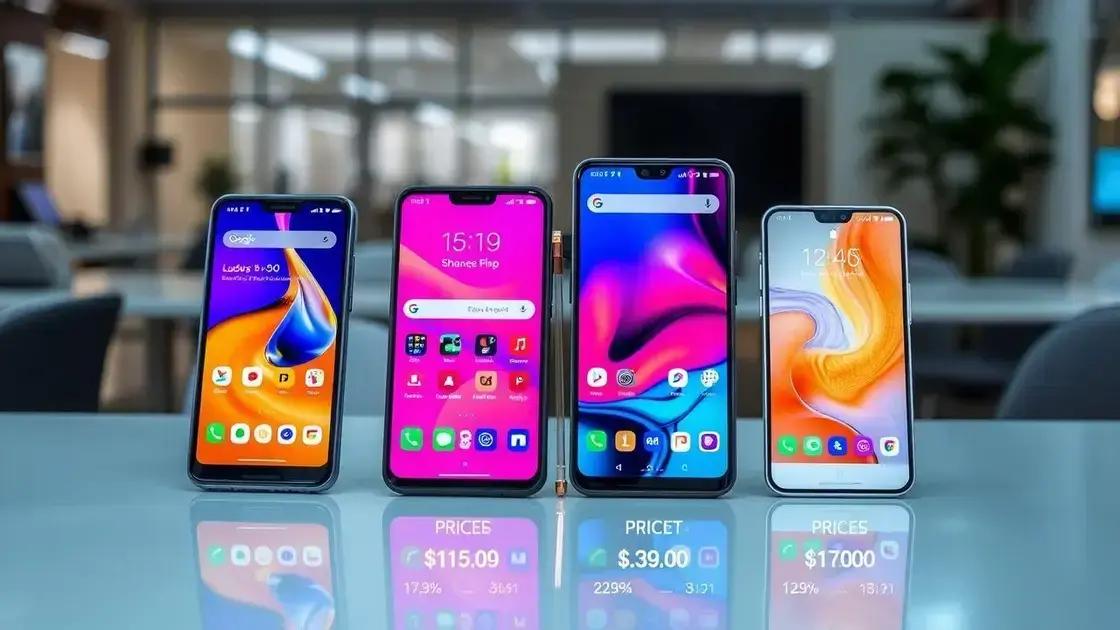 Comparação de preços e recursos dos smartphones Comparação de preços e recursos dos smartphones